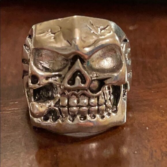 2for20 new skull silver biker ring - Picture 1 of 7